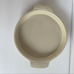 Longaberger Woven Traditions Ivory Pie Plate